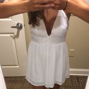 Hello Molly white halter neck dress